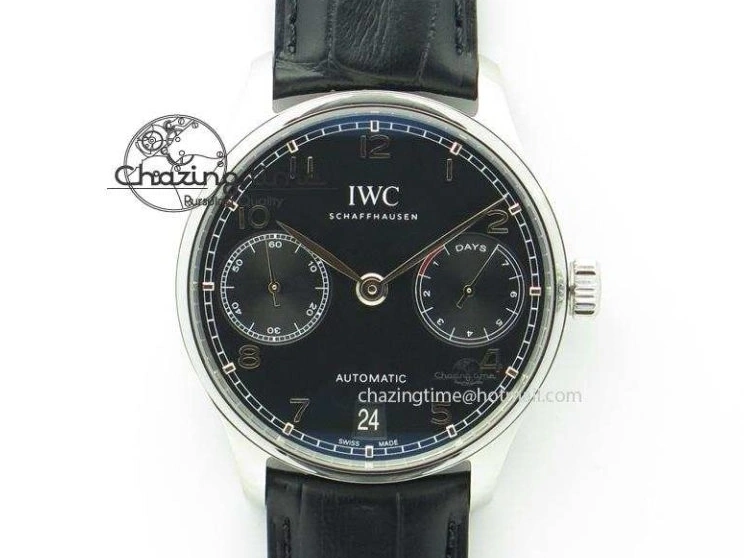MIROTIME 0514 Portuguese Tourbillon IW5046 RG ZF Best Edition White Dial on Brown Leather Strap UrbanStyle 7144